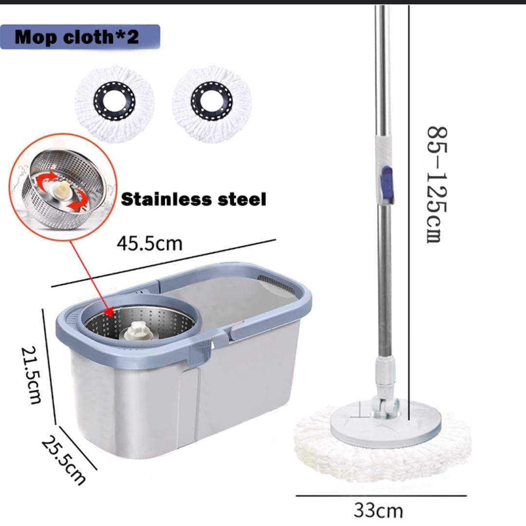 Rotary mop 17L bucket, 112cm mop, 2 rags