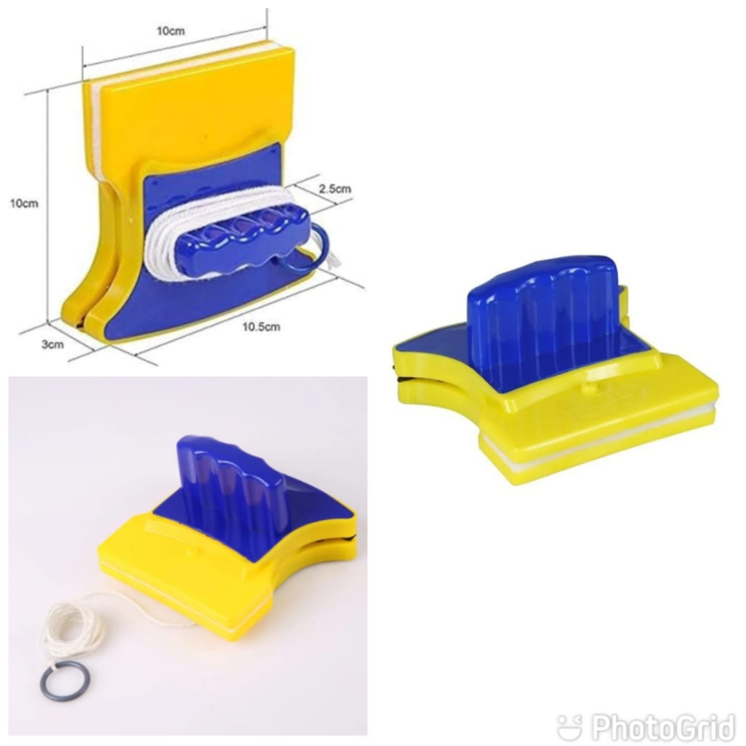 Magnetic window glass cleaner
