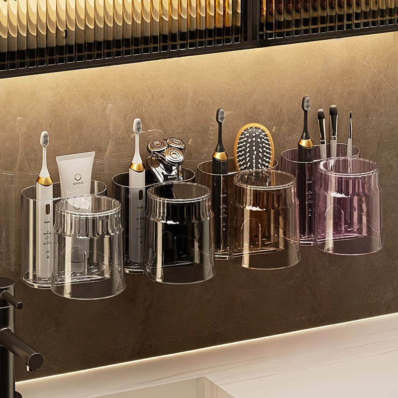 Multifunctional toothbrush holder