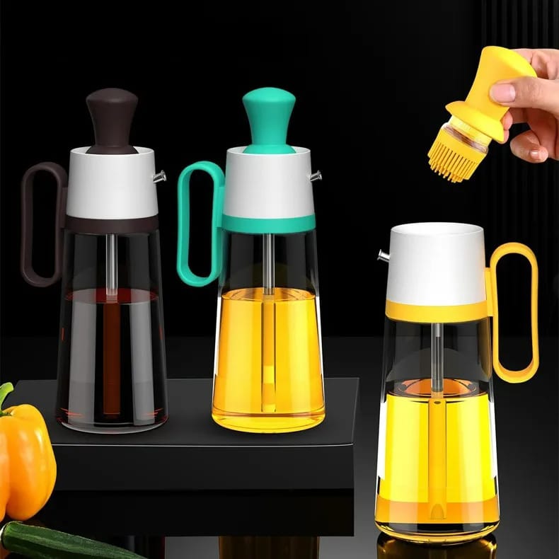 Transparent Glass Multifunctional Oil Dispenser+silicone brush