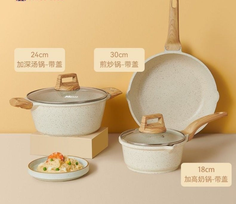 Non-Stick Kitchen Cookware Set Stone Pot Set