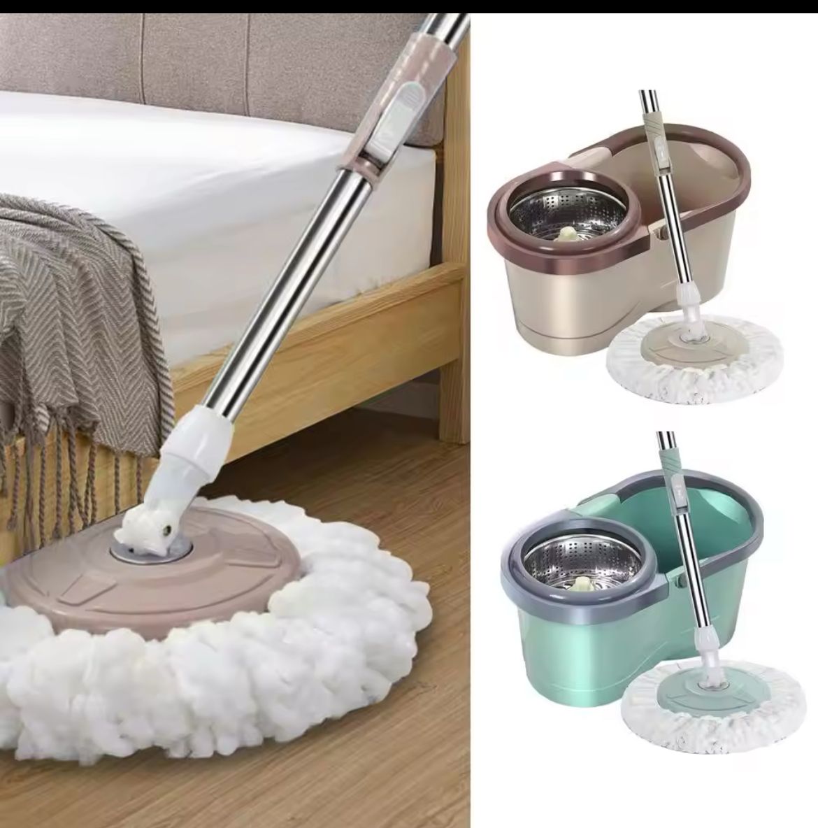 Metallic magic spin mop