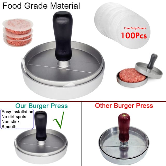 Metallic Burger press
