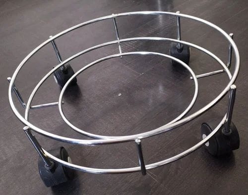 Gas cylinder moveable trolley