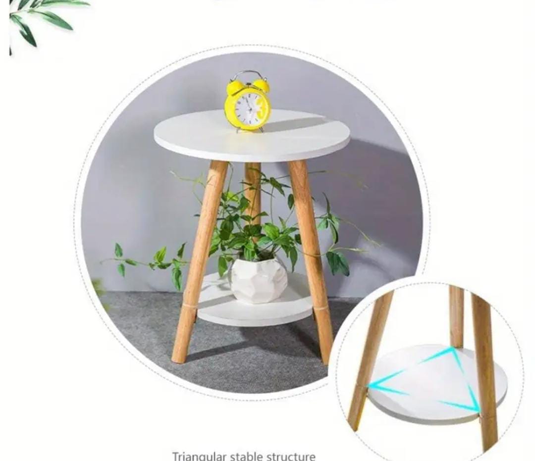 Double top 3 legged cute marble table