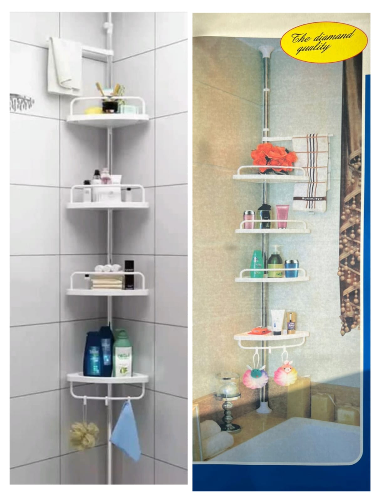 Corner shelf organiser