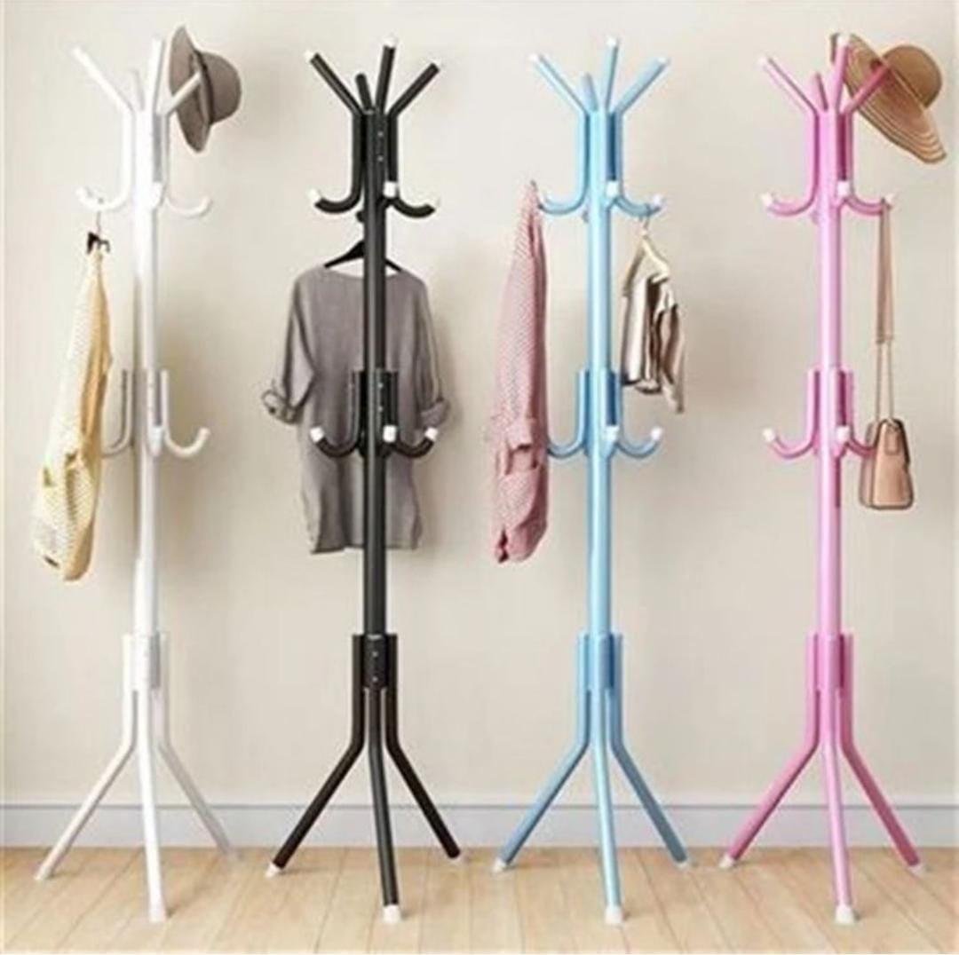 170cm high metallic coat or bags hanger stand