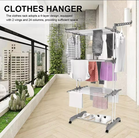 3 Layer Portable / Movable Cloth Drying  Rack