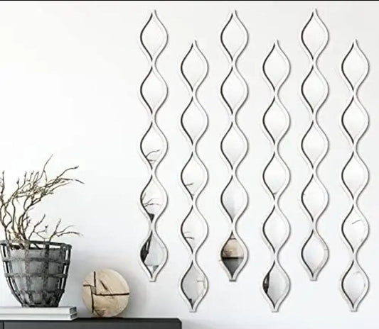 3 in 1 wavy decor mirrors