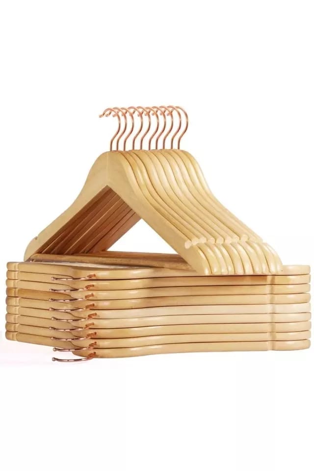 10pcs wooden clothes hangers