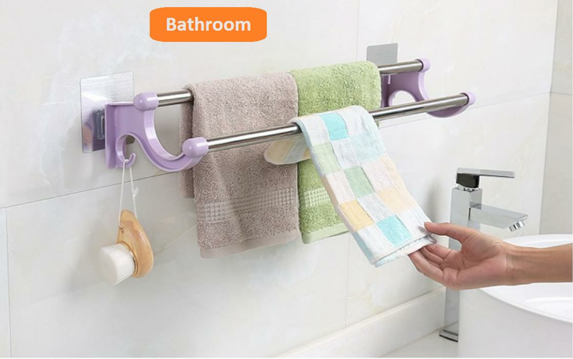 54cm self adhesive Double Pole Towel Holder